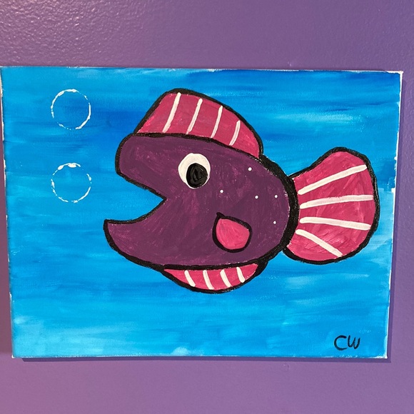 Hand Crafted Other - Friendly Fish Painting 🐠